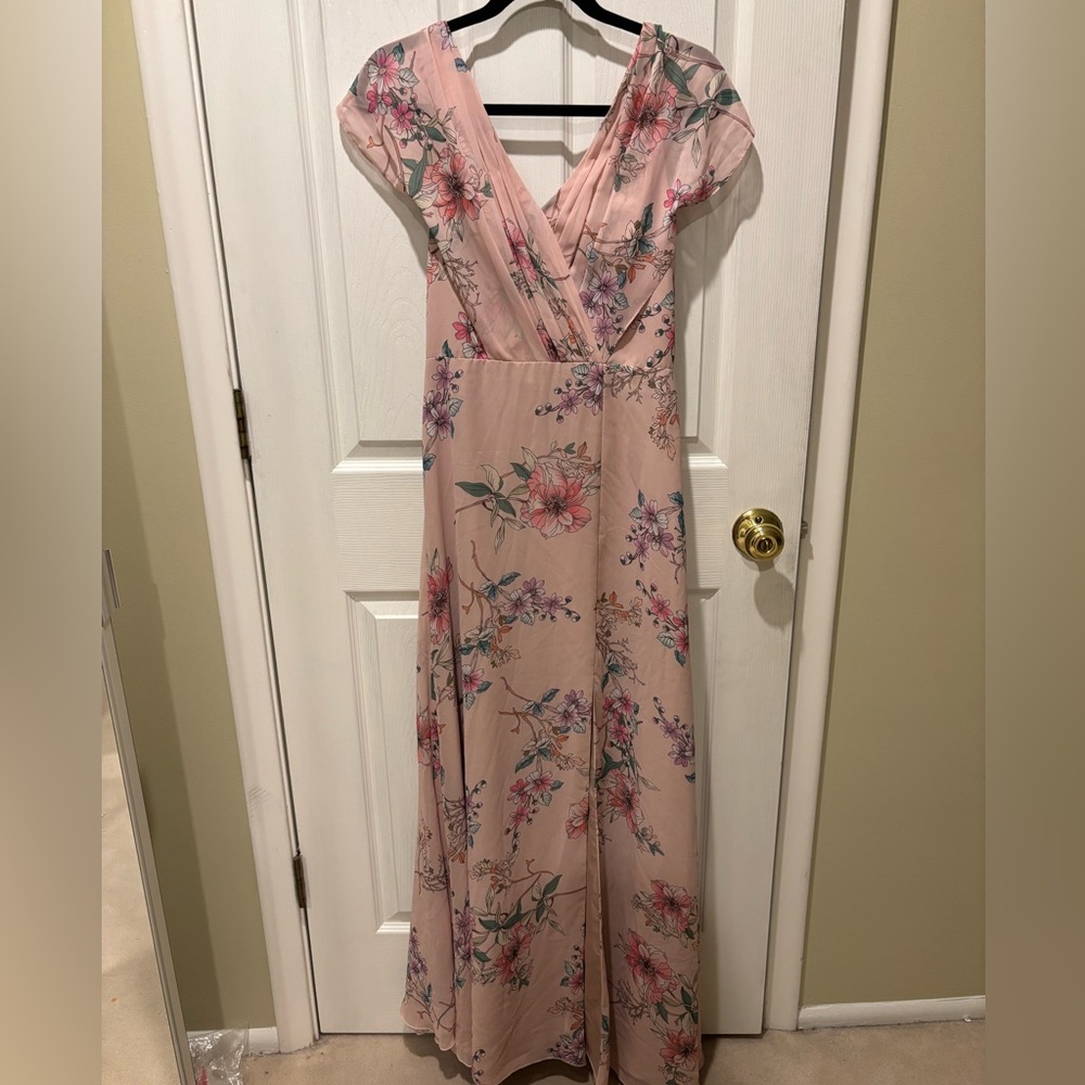 Monique Lhuillier pink dress